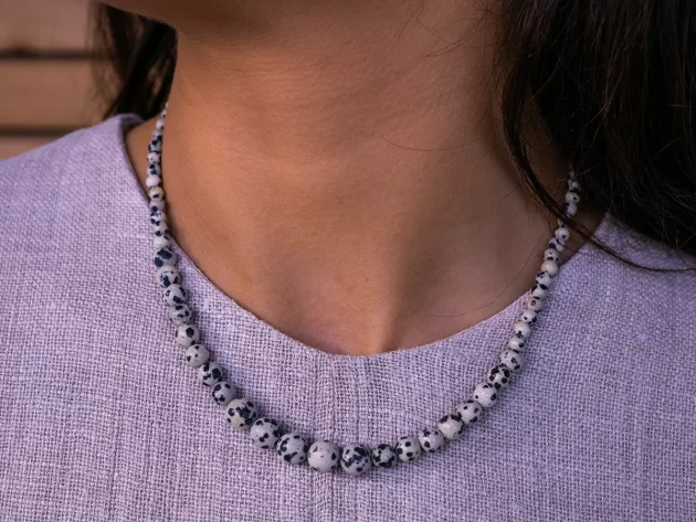 Halskette aus Dalmatiner Jaspis made in Austria